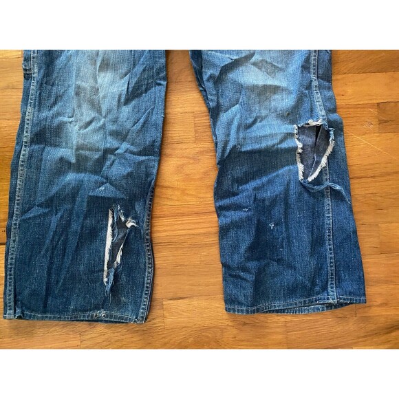 Vintage Rare Test Sanforized by Rice Stix Denim Overalls Bibs Sanforized 38x28 - Picture 8 of 9